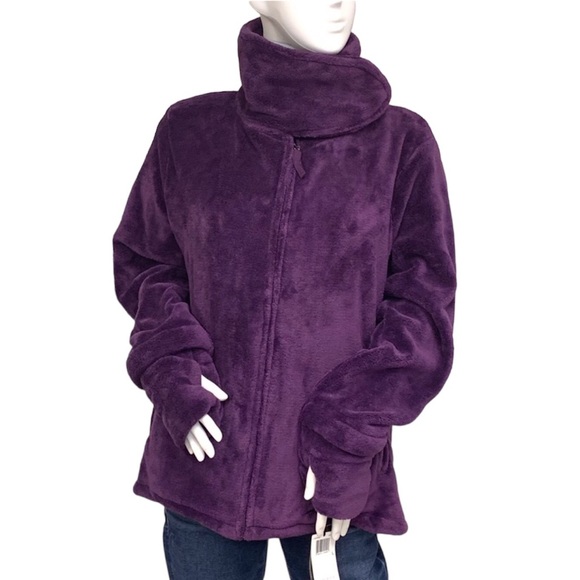 NWT Hawke & Co | Purple High Neck Fleece Jacket - Picture 1 of 7